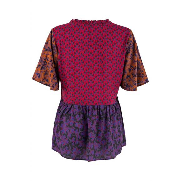 NEW JOHNNY WAS pauline ruffle blouse in multi - Picture 3 of 3